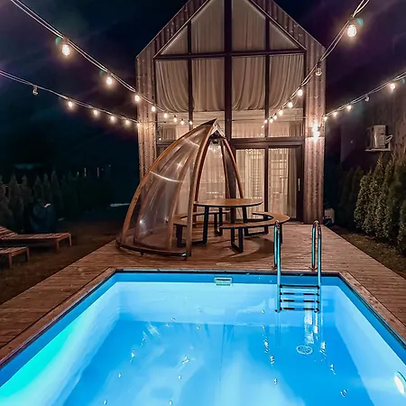 빌라 Namas Su Privaciu Baseinu, Sauna Ir Kubilu! 팔랑가